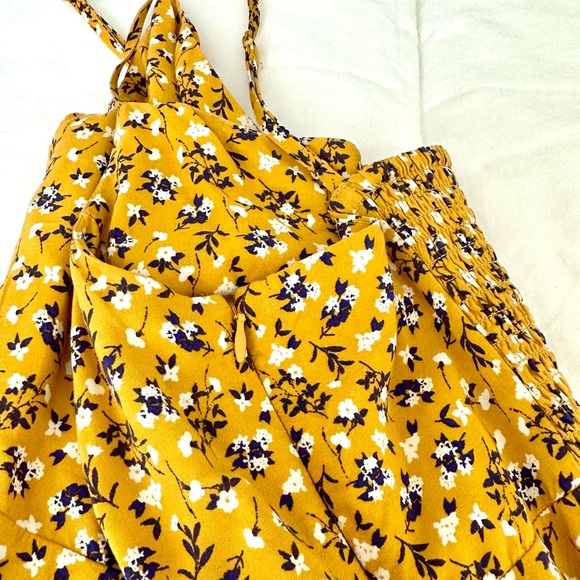 Old Navy Gold and Purple Floral Sundress size medium - Picture 5 of 5